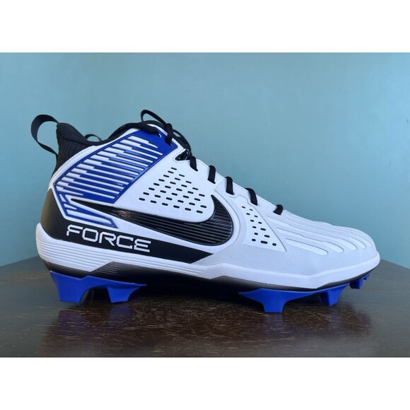 Nike Force Savage Pro 3 White/Blue Lineman Cleats Men\'s Size 13 DA5453-110 main image 9